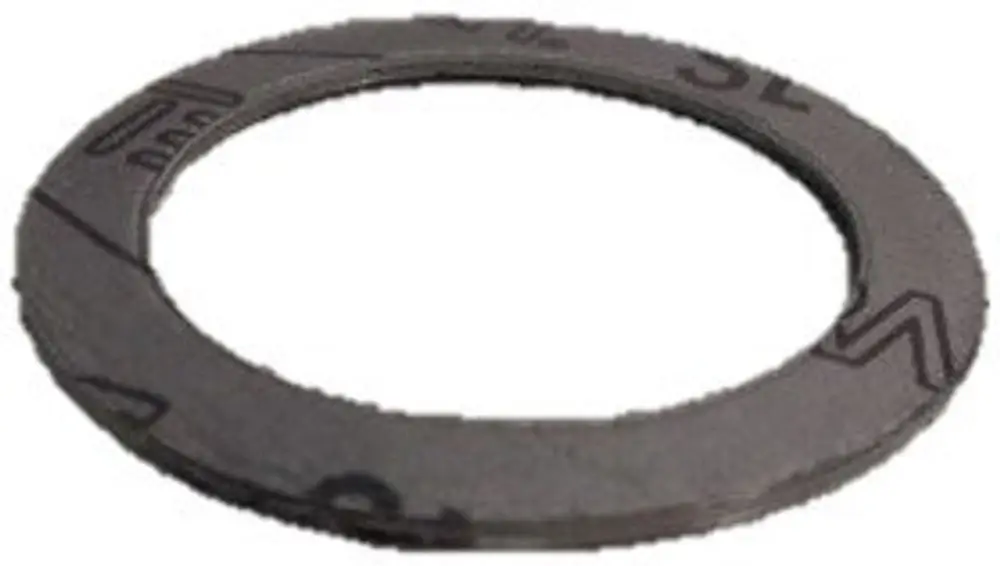 Schwarze Dichtung mit kreisförmiger Form, möglicherweise für Rohrverbindungen oder Armaturen, hergestellt von Danfoss.